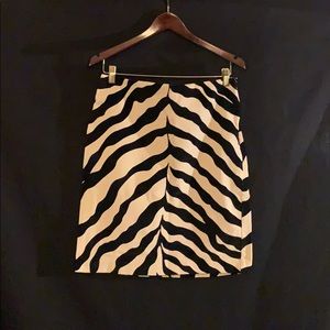 Isaac Mizrahi Zebra Print Pencil Skirt